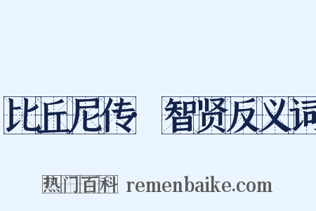 比丘尼传·智贤反义词是什么意思的图片